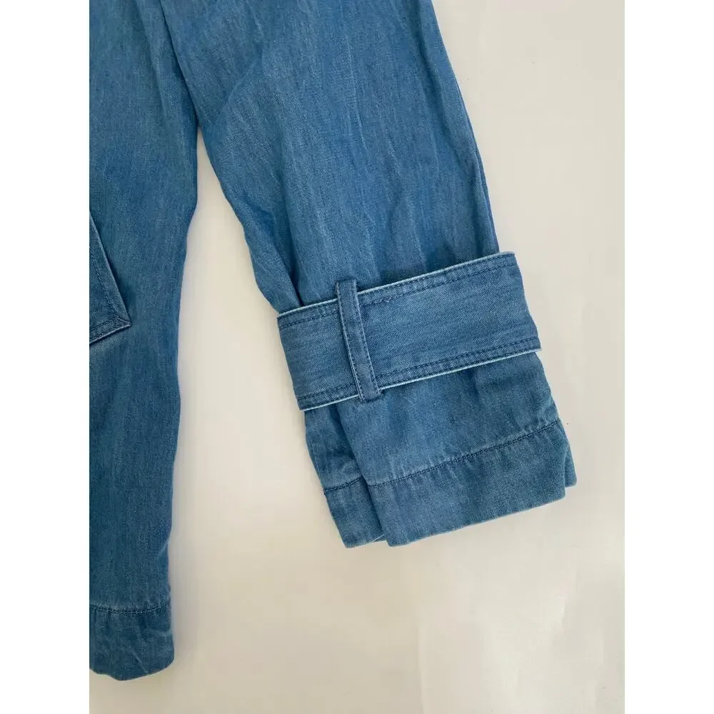 Nic + Zoe Denim Jacket Size MED Old Money Preppy Beach Boho Classic - Picture 4 of 16